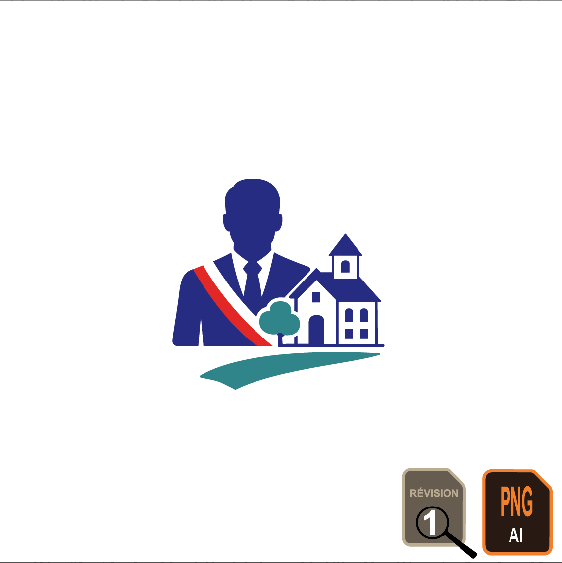 Logo pour un candidat aux élections municipales