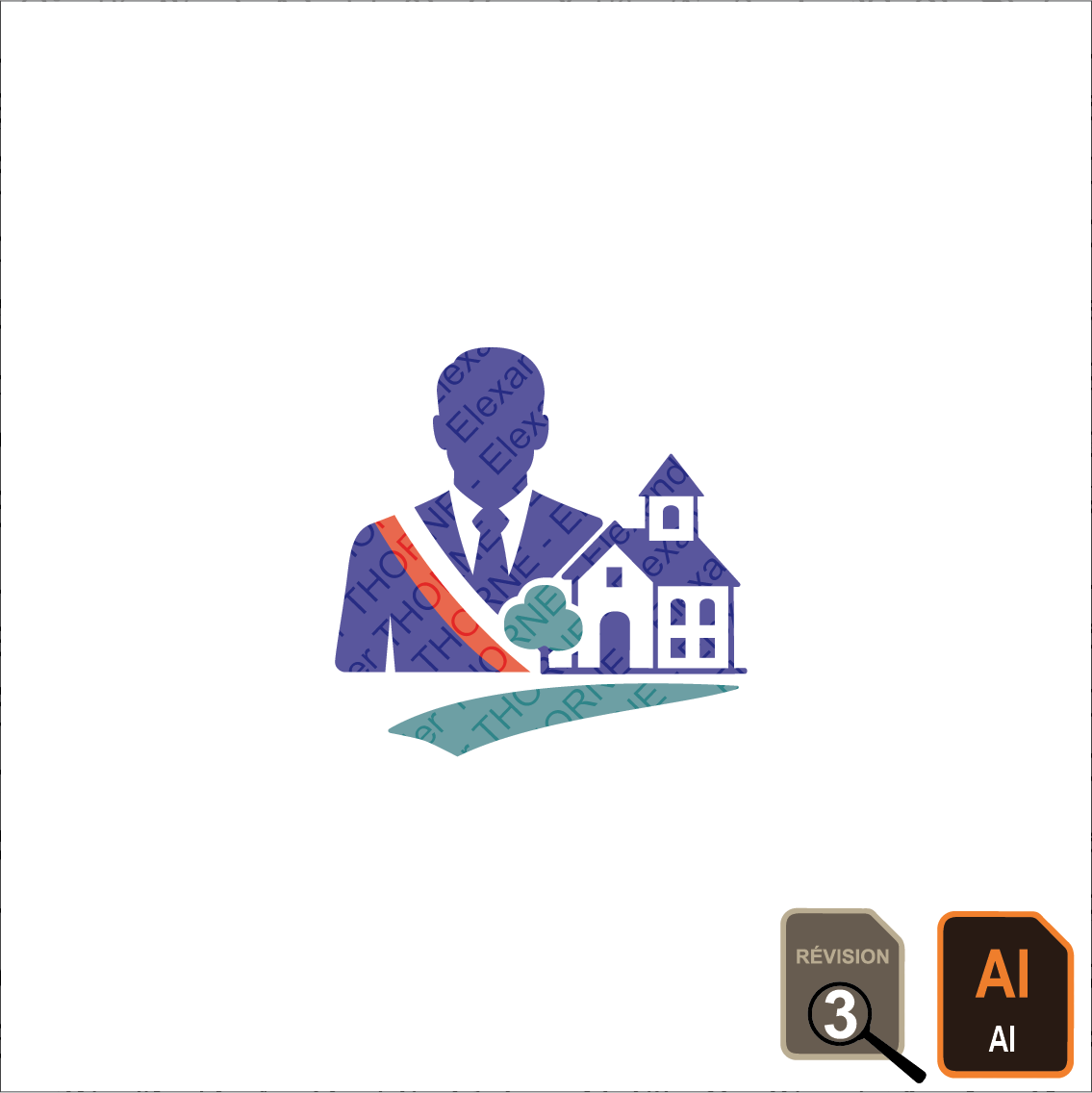Logo pour un candidat aux élections municipales
