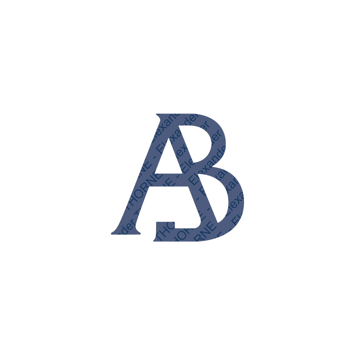 Monogramme simple avec les lettres A et B