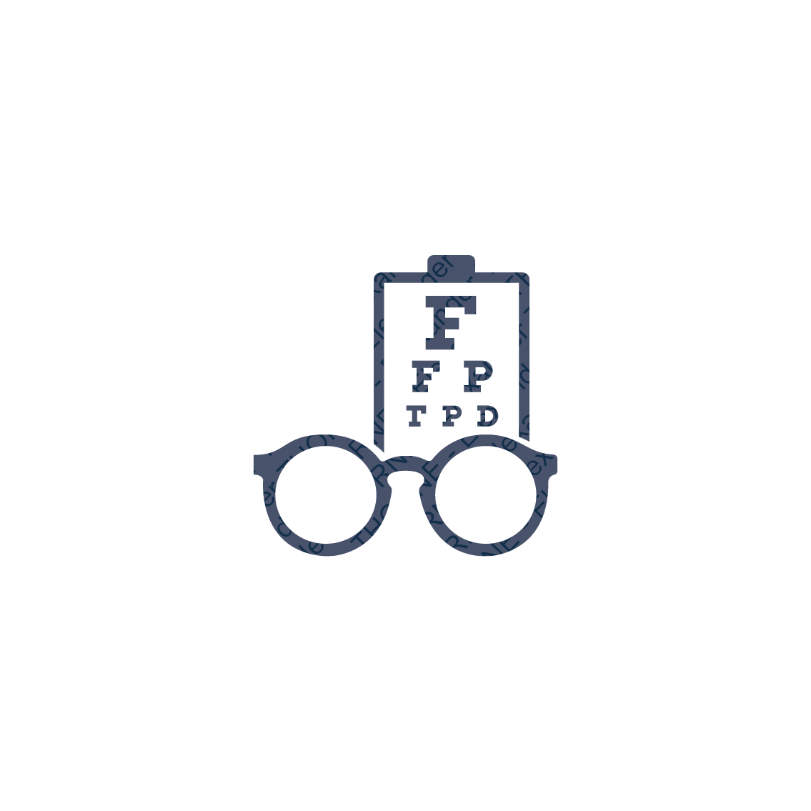 Logo pour un opticien ou un ophtalmologue.